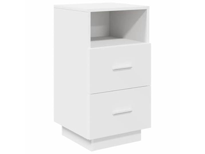 Tmriohed Nachttisch Weiß 36x36x68 cm mit 2 Schubladen & Offenem Fach Kompakte Nachtkommode fürs Schlafzimmer mit 60 kg Belastbarkeit und integrierter Kippsicherung für maximale Stabilität.
