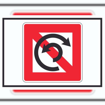 HB-Druck Wenden verboten Symbol Wendeverbot A5 (148x210mm)