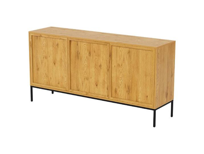 Buffet Pinava 158 x 80 x 40cm Marron/Imitation chêne sauvage