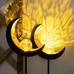 Stecklampe Erdspieß Steckleuchte Garten Hof, Glas bronzefarben, Metall, LED, wetterfest, LxBxH 18x6x90 cm, 2er Set