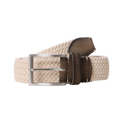 Stoffgürtel VENTI "VENTI Gürtel uni", Herren, Gr. 115, beige, 100% Polyester, Gürtel Stoffgürtel
