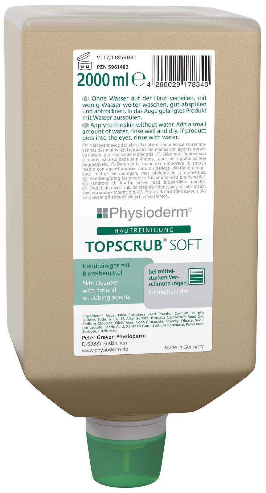 Physioderm® TOPSCRUB® SOFT Handreiniger 2,0 l 14127003