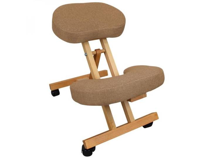 Tabouret ergonomique pliable et réglable - Beige - VIVEZEN