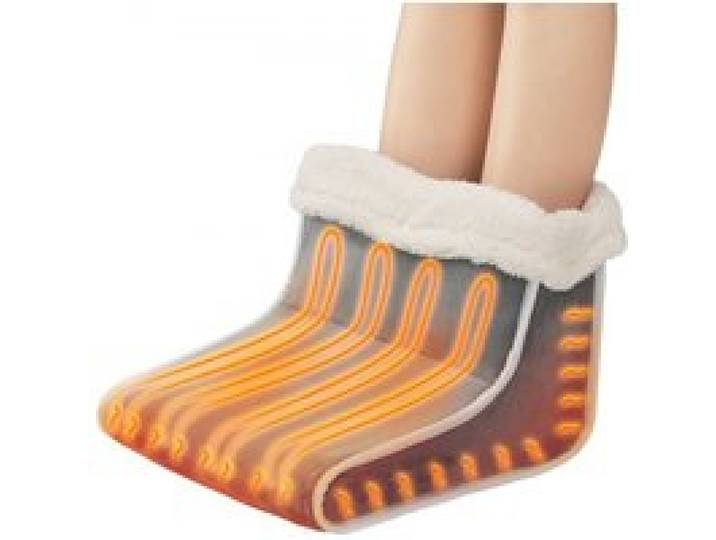 VEVOR Chauffe-pieds Électrique Chaussons Chauffants Double Face Doublure Intérieure Amovible Lavable, 6 Niveaux Température, Minuterie Intelligente, Arrêt Auto, Flanelle Douce, pour Femmes, Hommes