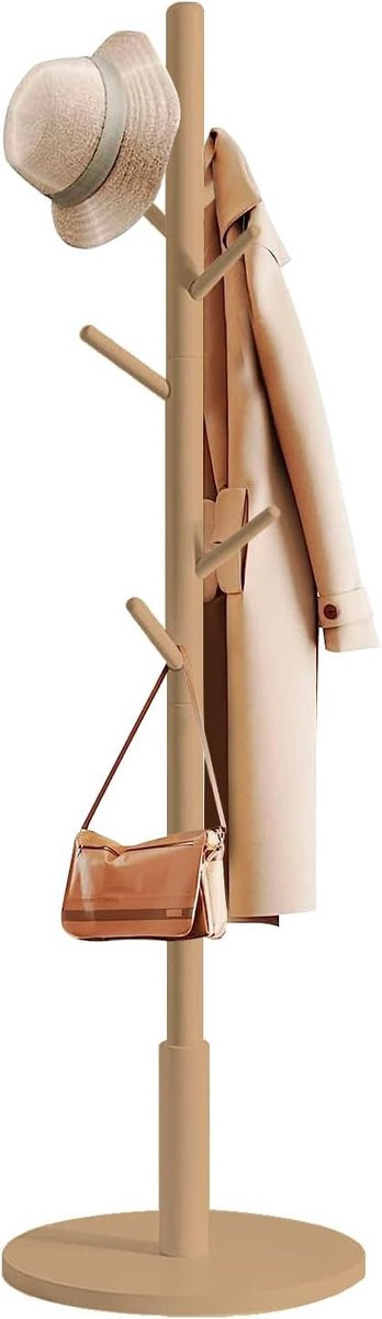 SnelShoppen Houten Kapstok met 8 Haken - 172 x 38 cm