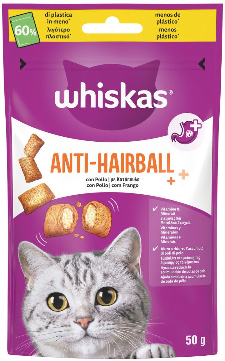 Whiskas Snack Gatto Anti Hairball 50G