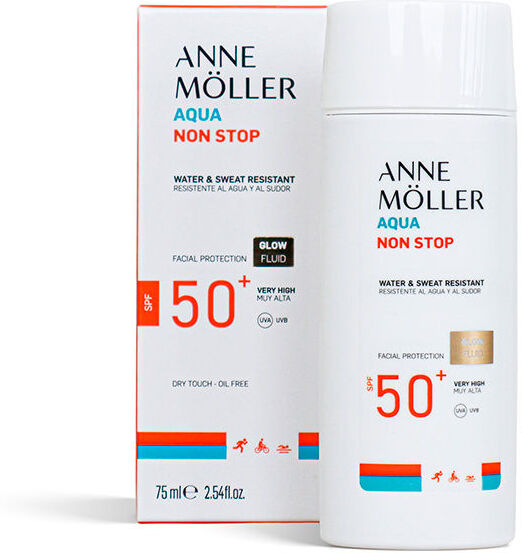 Anne Möller Fluide illuminateur Aqua Non Stop résistant à l’eau et à la transpiration SPF50+