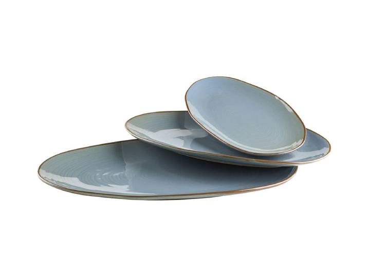 Mäser Nottingham Servierplatten Set 3 tlg. Blau