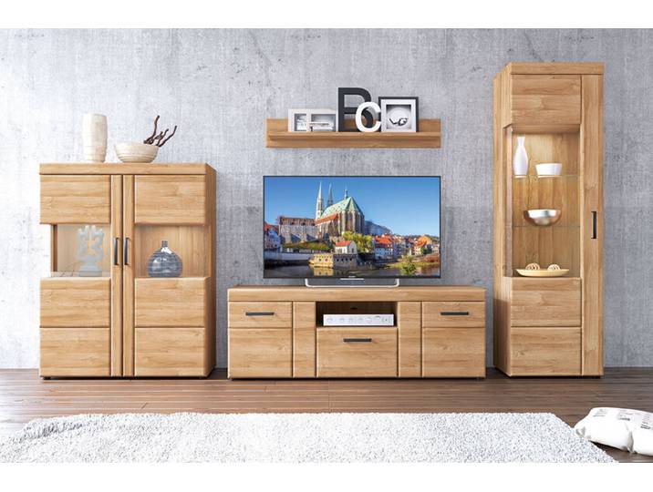 Wohnwand Cortina Eiche Nachbildung 317 x 195 x 41 cm