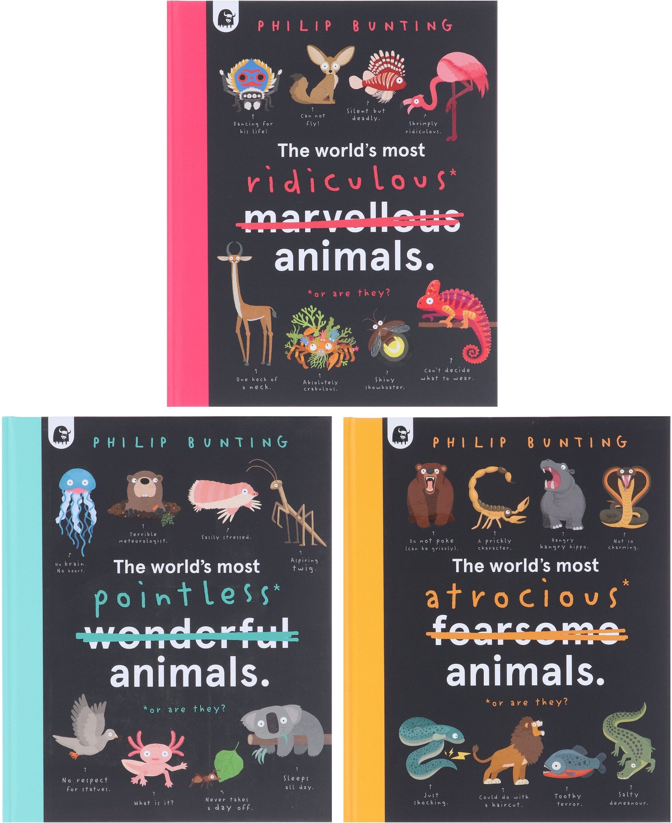 The World’s Most Pointless Animals by Philip Bunting 3 Books Collection Set - Ages 5-7 - Hardback Quarto Publishing Ltd