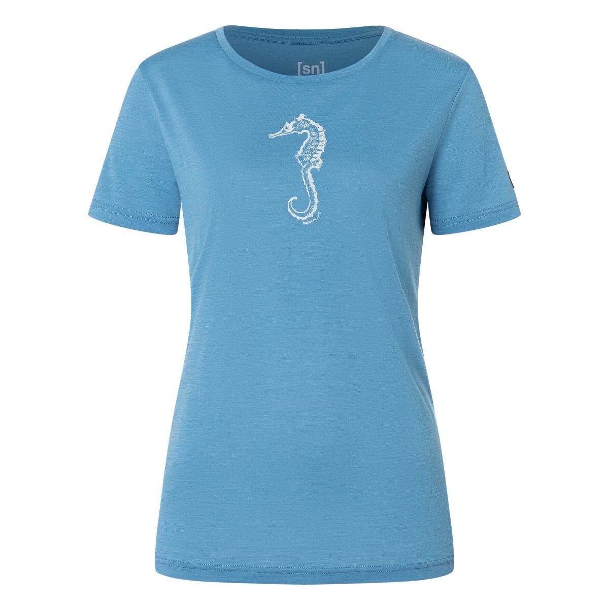 Super.Natural W SEA Horse Tee blue heaven/white stone (88H) M SNWP0324188HM