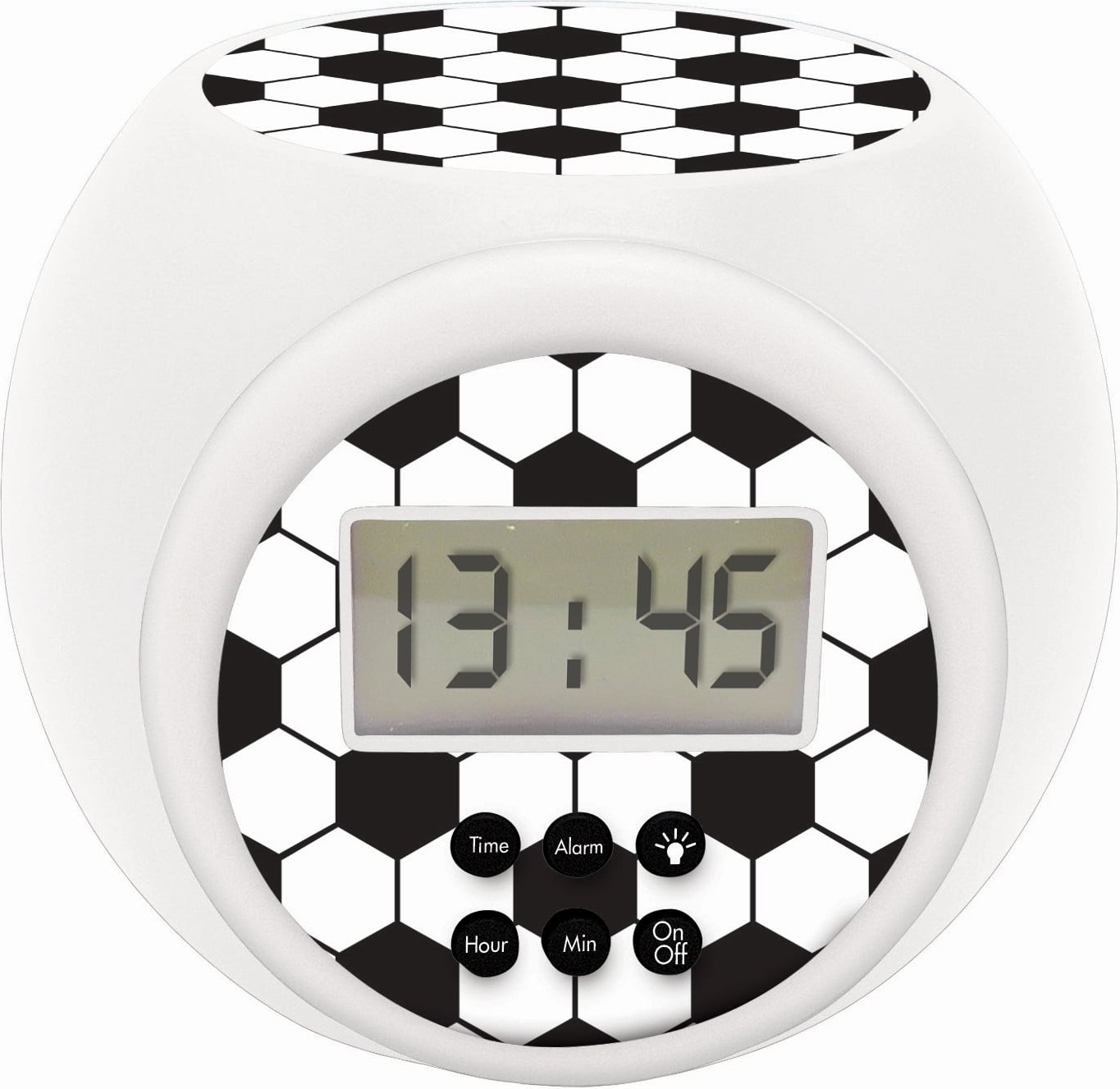 Lexibook Football Edition Projector Alarm Clock met voetbalontwerp en 3 kleuren projectie