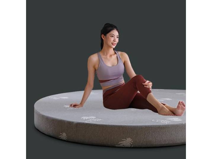 FAANAS Runde Schaumstoffmatratze, Dicke Futonmatratze Bodenmatratze Abnehmbare Futon-Schlafunterlage Atmungsaktive Bettmatratze(180CM, 10CM)
