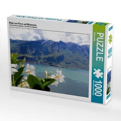 CALVENDO Puzzle Blick von Pieve auf Malcesine | 1000 Teile Lege-Größe 64x48cm Foto-Puzzle für glückliche Stunden