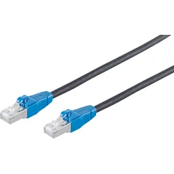 SHVP BS08-27025 - Patchkabel Cat.6a easy pull, schwarz, 1 m