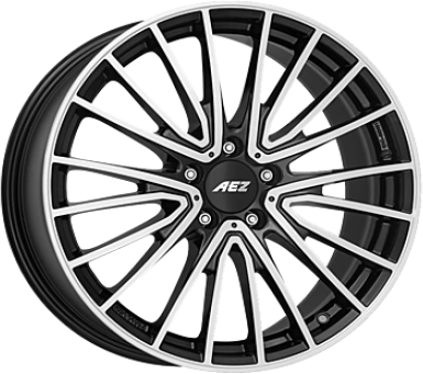 AEZ Berlin Dark Black Polished 7.5x18 ET 53 5/112 Alufelge Schwarz