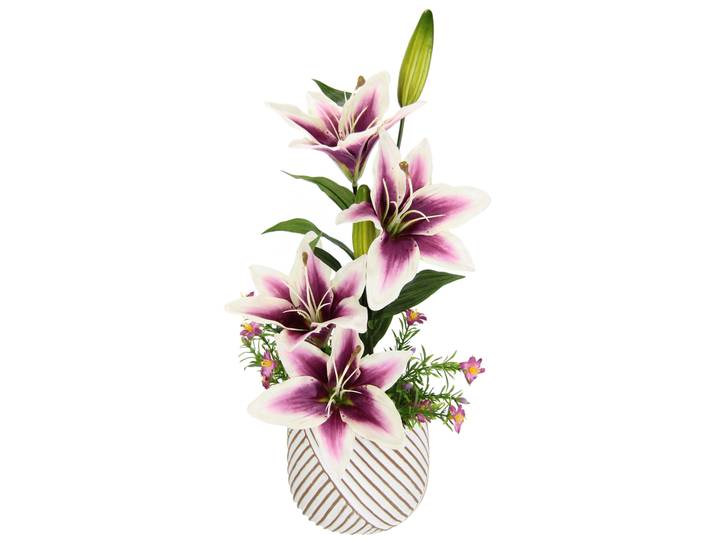Kunstpflanze OTTO HOME, rosa (dunkelrosa), B:20cm H:44cm L:18cm, Polyester, Kunstpflanzen, Kunstpflanze, Arrangement im Topf