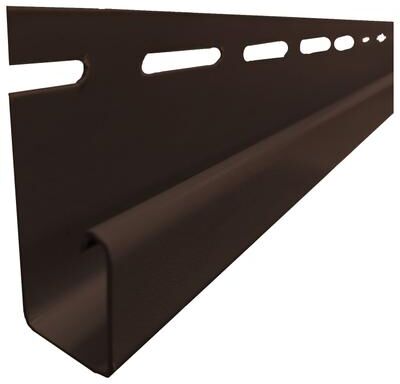 Polaris 1/2 Inch Vinyl J Channel Trim (Soffit Use Only) Musket Brown - 12 Foot 6 Inch - 40 Pieces