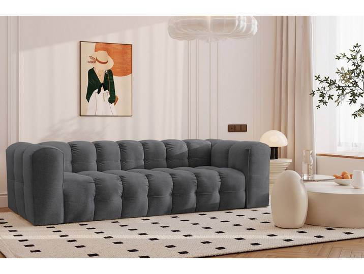 Kaiser Möbel 4-Sitzer Sofa Komfort Couch BALOO, stoff Schenille & Bouclé, modernes Design, Water-Repellent-Bezug, langlebige Konstruktion