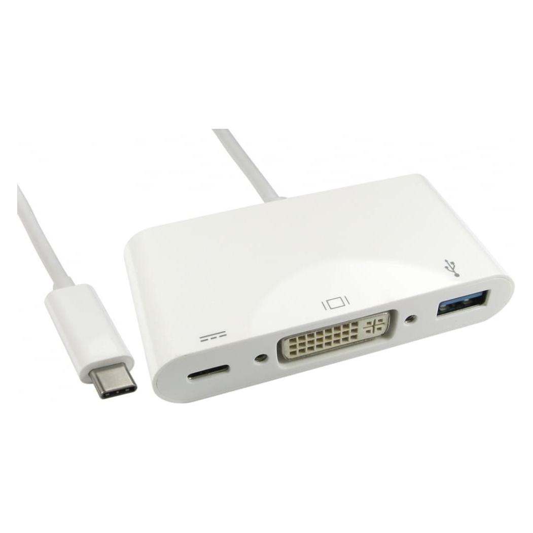 Cables Direct CDL 15CM USB TYPE C-DVI&USB&PD (0.15 m) (USB3C-DVIUSB-WPD)