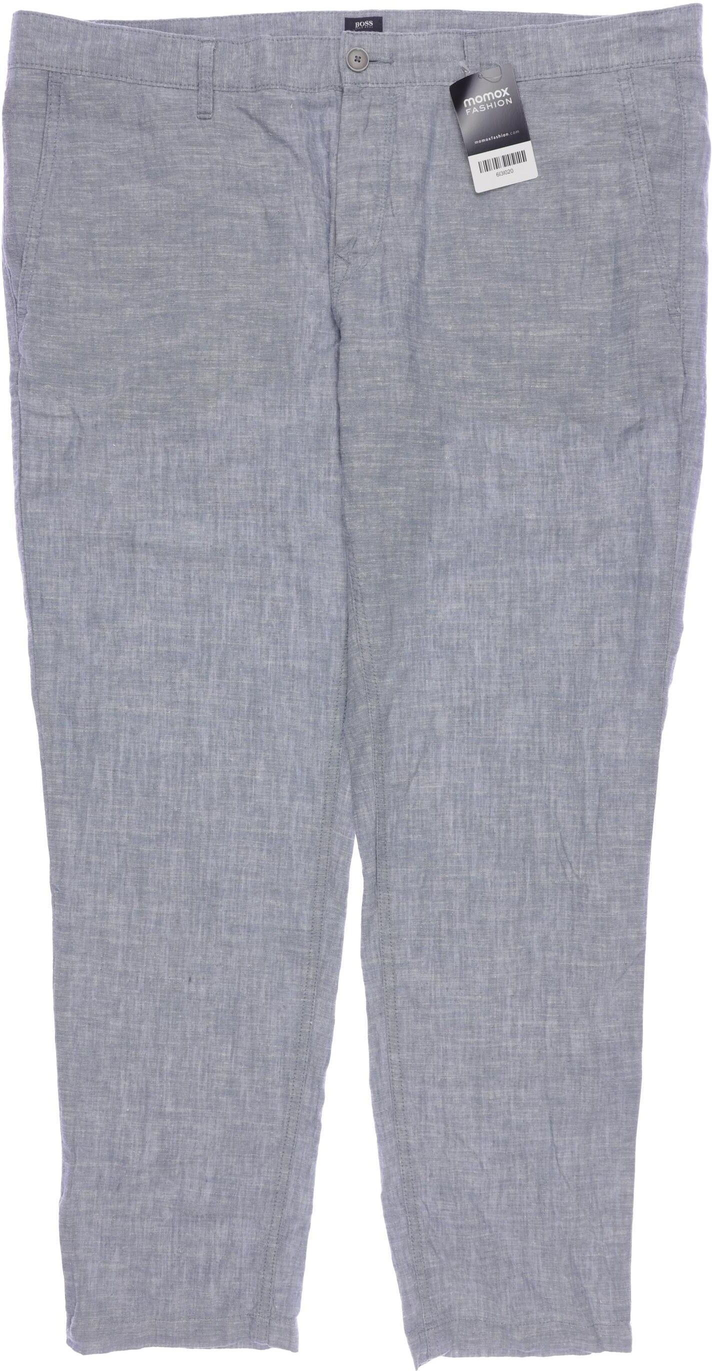 by Hugo Boss Herren Stoffhose, Grau, Gr. W40, Baumwolle / Hanf - Second Hand