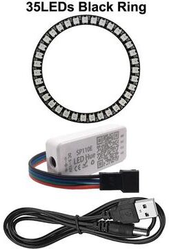 Uplifted Finds WS2812B Addressable RGB LED Pixel Ring Kit 35 Leds Black Kit