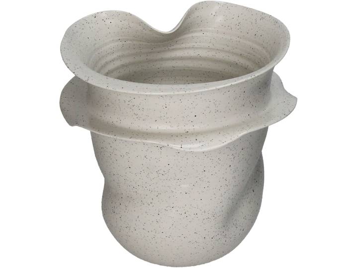 Vase Myko weiss Porzellan D 25 H 25 cm