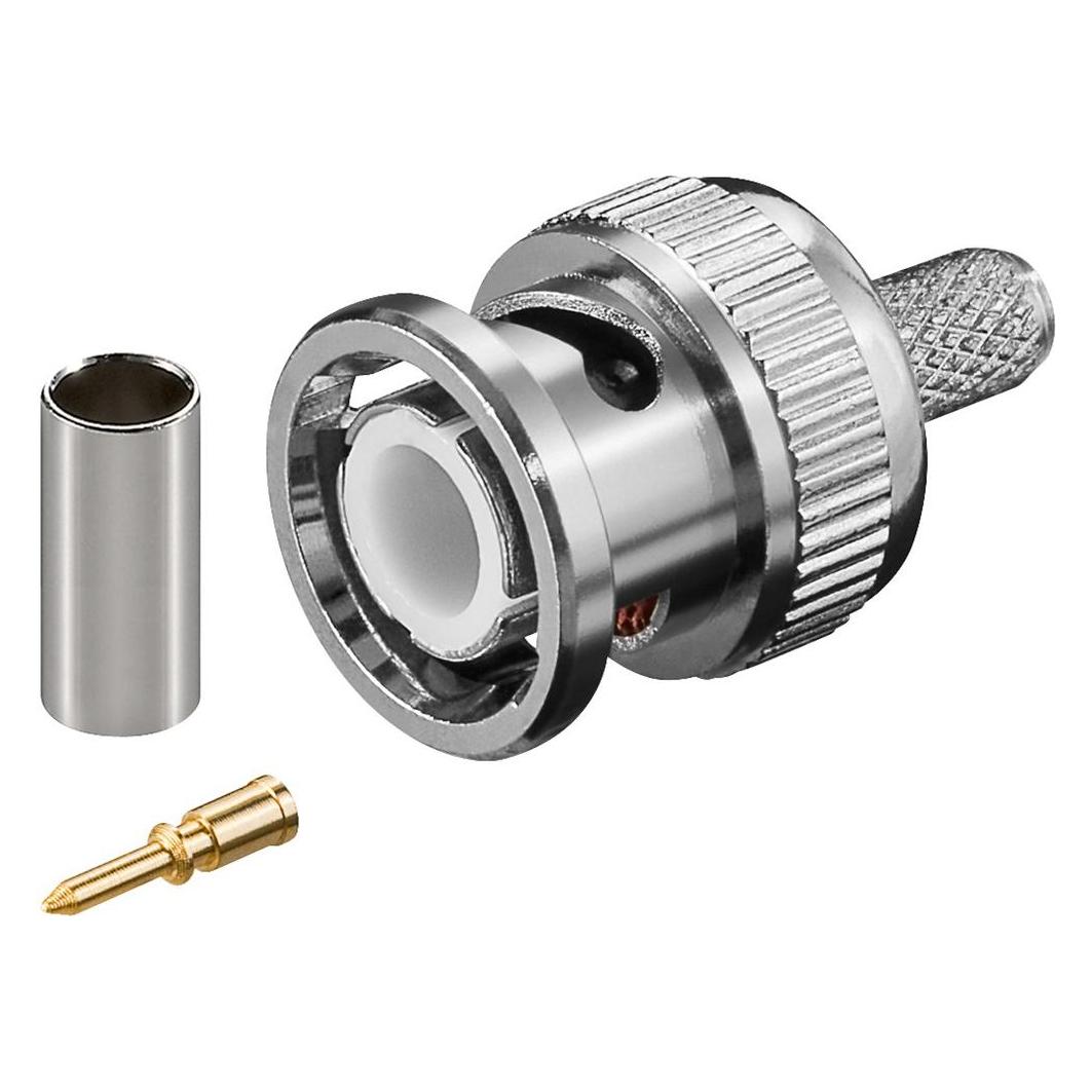 Goobay BNC-Crimpstecker für RG 58/U Kabel mit Goldpin (11333)