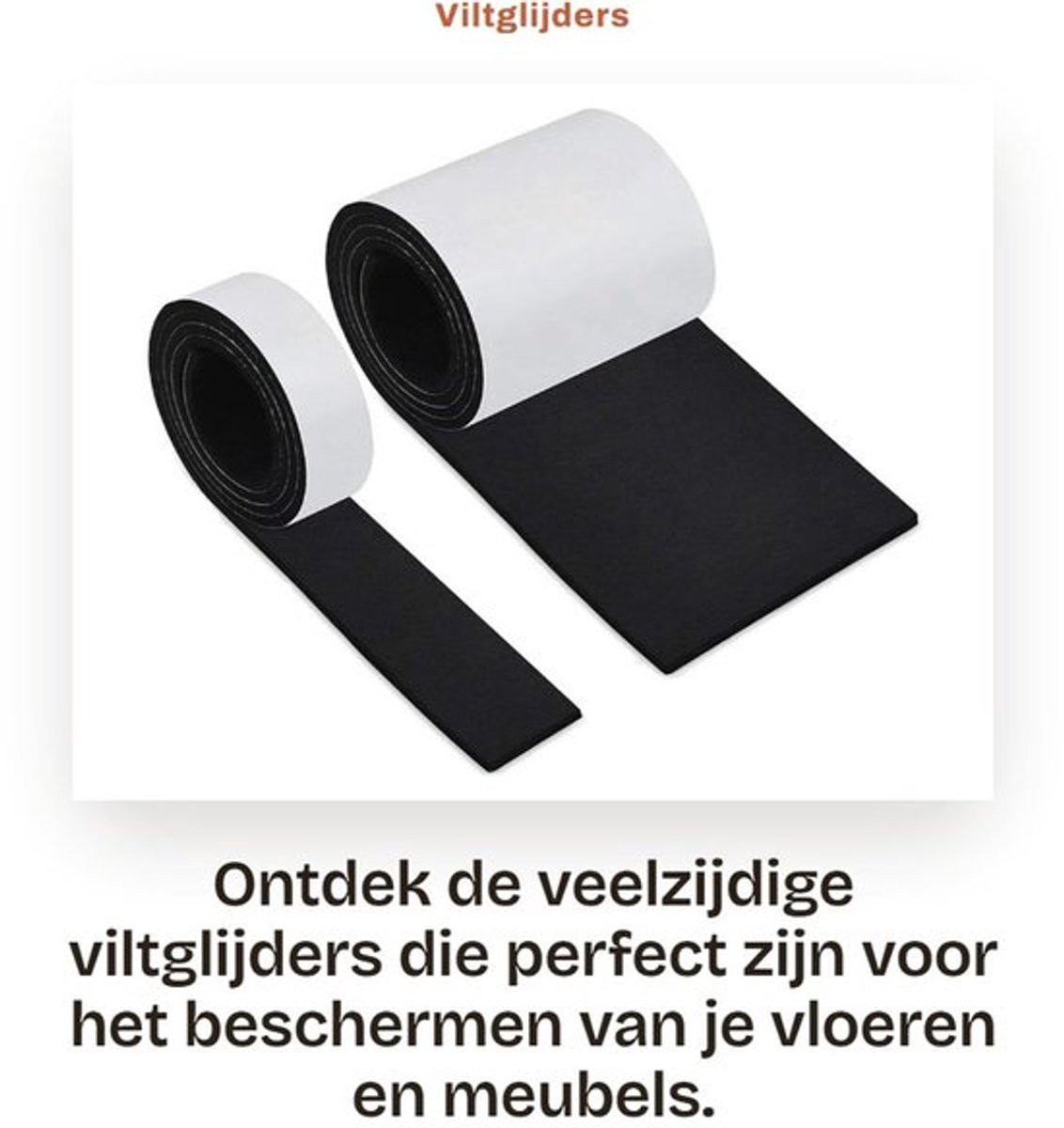 Zelfklevende en schroefbare viltglijders voor meubels, krasbestendig en geluidsarm