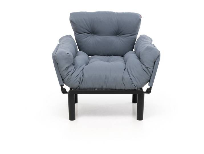 Bettsofa Nitta Grau 100% REPELLENT FABRIC B 95 T 70 cm - Material: Abweisender Stoff - Bettsofa