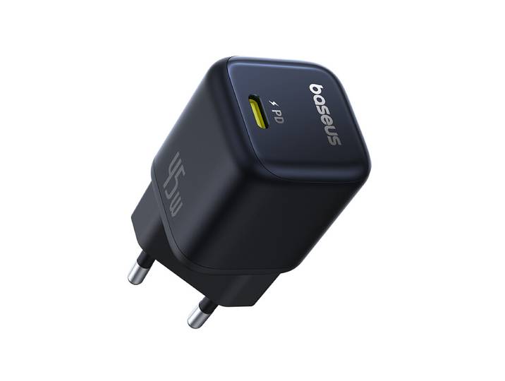 IPhone17-compatibele Baseus PicoGo Gallium Nitride Snellaadadapter 1C 45 W Interstellaire Zwart