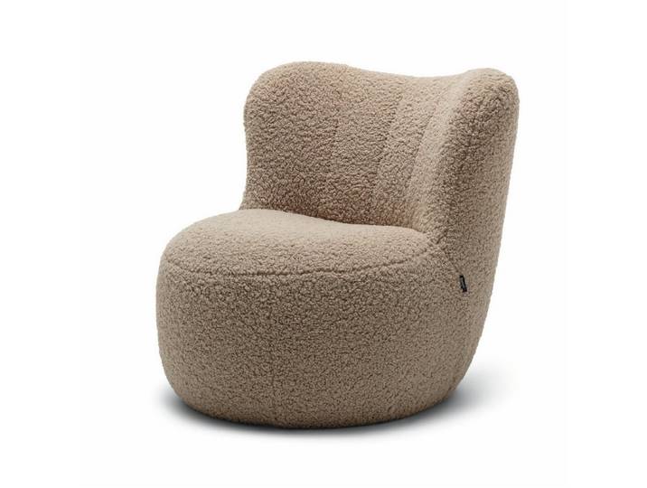 freistil ROLF BENZ Cocktailsessel freistil 173, Cozy-Edition Teddy- oder Schäfchenstoff, Bouclé, verschiedene Farben