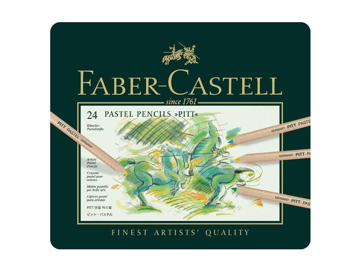 Buntstift FABER-CASTELL Pitt Paste , bunt, Holz, Stifte, Buntstift, Verwischbar