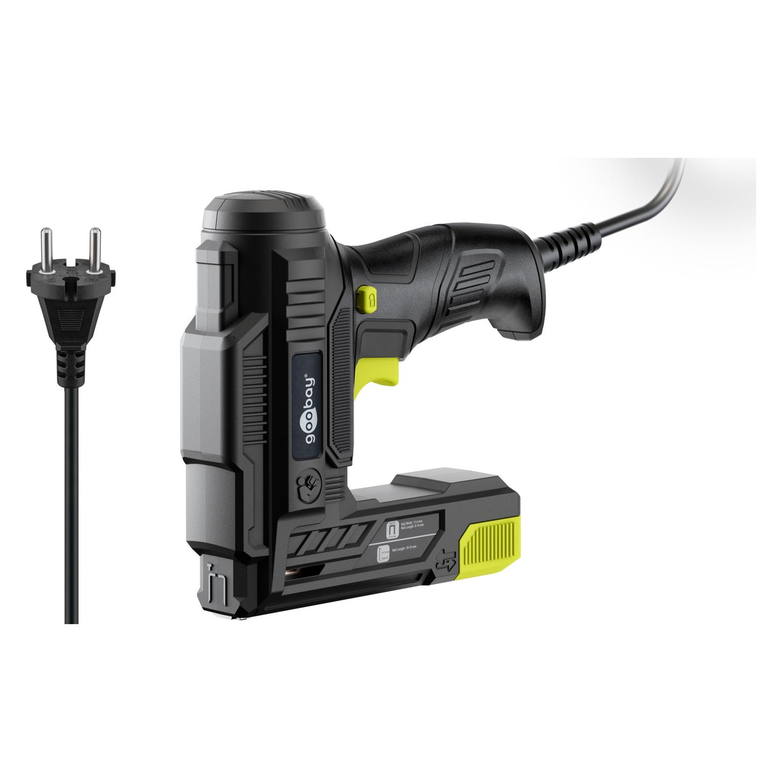 Goobay 2in1 Elektrotacker-Set kabelgebunden (Nagelpistole, Tacker) (77820)