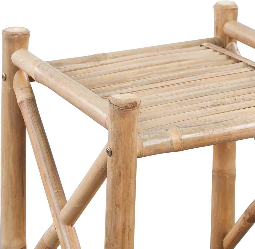 vidaXL Étagère à 4 niveaux carré bambou