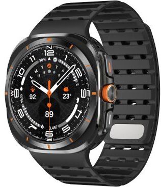 Everyday Crate Samsung Galaxy Watch Ultra Magnetic Silicone Watch Band Breathable Adjustable Sport Strap black