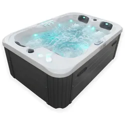 TroniTechnik® Outdoor-Whirlpool TINO PRO, 29 Massagedüsen, 4-kW-Heizung, integriertes WiFi, doppelt isoliert, 195 x 127 cm