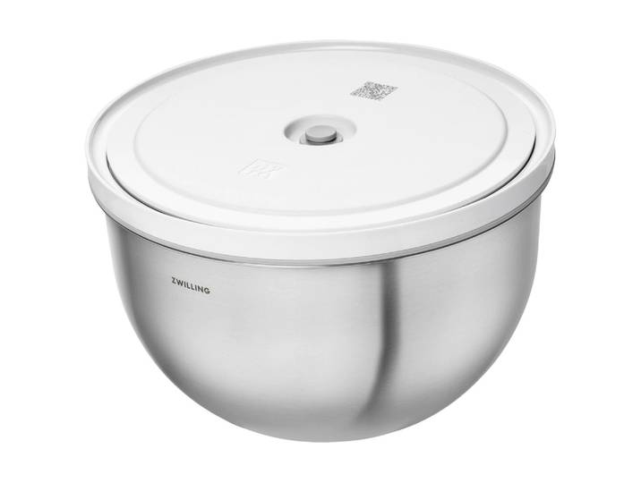 Schüssel ZWILLING Fresh & Save BOWLS , silber (silberfarben), H:15,8cm Ø:24cm, Edelstahl, Schüsseln, Schüssel, Vakuumschüssel L / 24 cm, Edelstahl