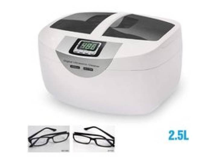 Nettoyeur de bijoux à ultrasons 2.5L numérique nettoyeur à ultrasons 60 W chauffage professionnel machine de nettoyage 45703