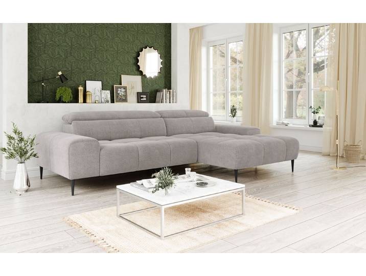 OTTO home Ecksofa Theo L-Form, B: 290 cm, mit Kopfteilverstellung, optional Sitztiefenverstellung