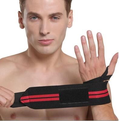 Uplifted Finds Elastic Sports Wrist Bandage And Pressure Strap red