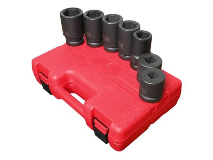 Sunex International 5697 M 2,5 cm Drive Metrisches Truck Service Impact Socket Set – 7 Pc.
