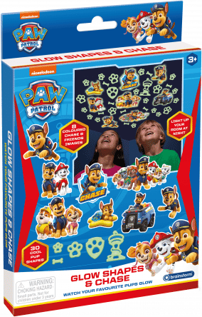 Brainstorm Limited Brainstorm Toys PAW Patrol Glow Shapes ; Chase - 30 Pieces - Officially Licensed PAW Patrol Decoration Set for Kids Aged 3 and Over