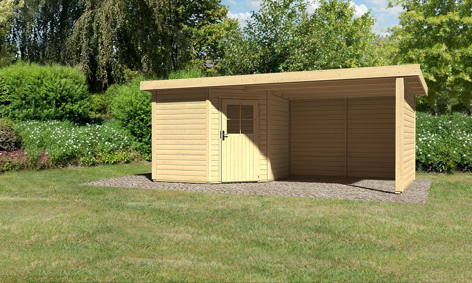 KARIBUHOLZT SH Neuruppin 2 nat.244x244x222 im Set mit AD 3,2m und SW+RW 08437995