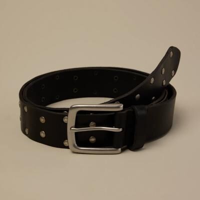 Lucky Brand Leather Studd Belt - Men's Accessories Belts in Black, Size 32