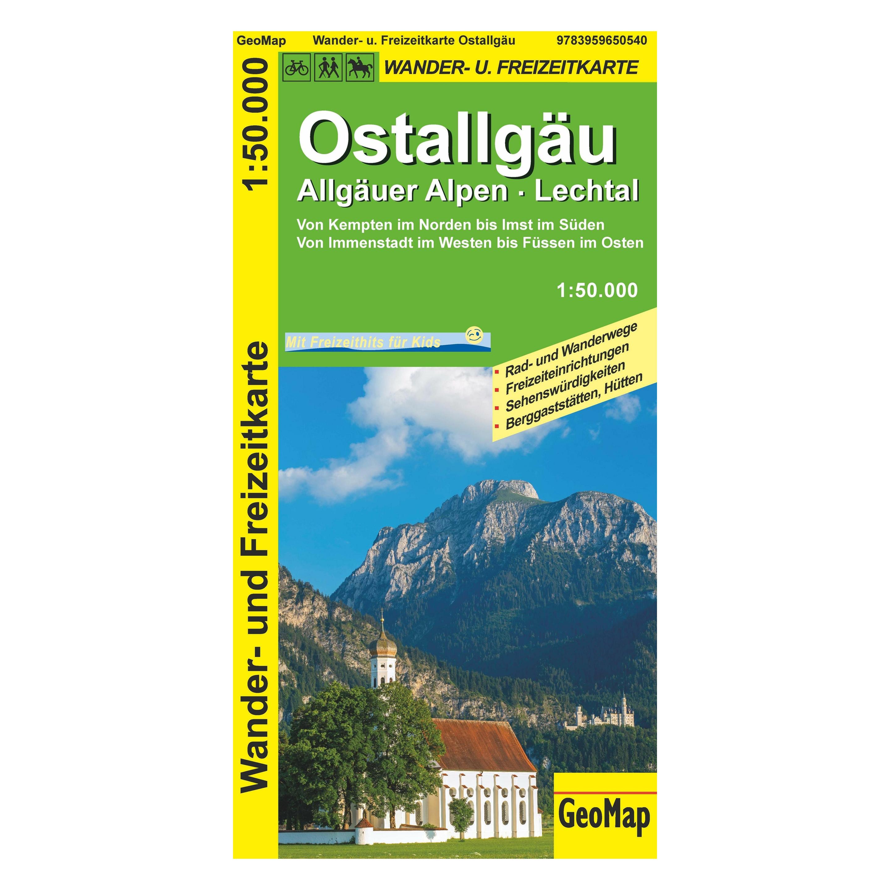 Geo-Center Ostallgäu, Allgäuer Alpen, Lechtal Wander- und Freizeitkarte (44450315)