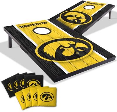 Skip's Garage Iowa Hawkeyes NCAA Compact 2x3 Tailgate Cornhole Board Set