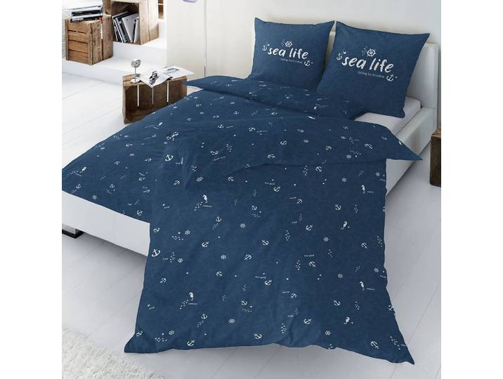 home24 Beddengoed Chapeco 2-delig 155 x 220cm blauw