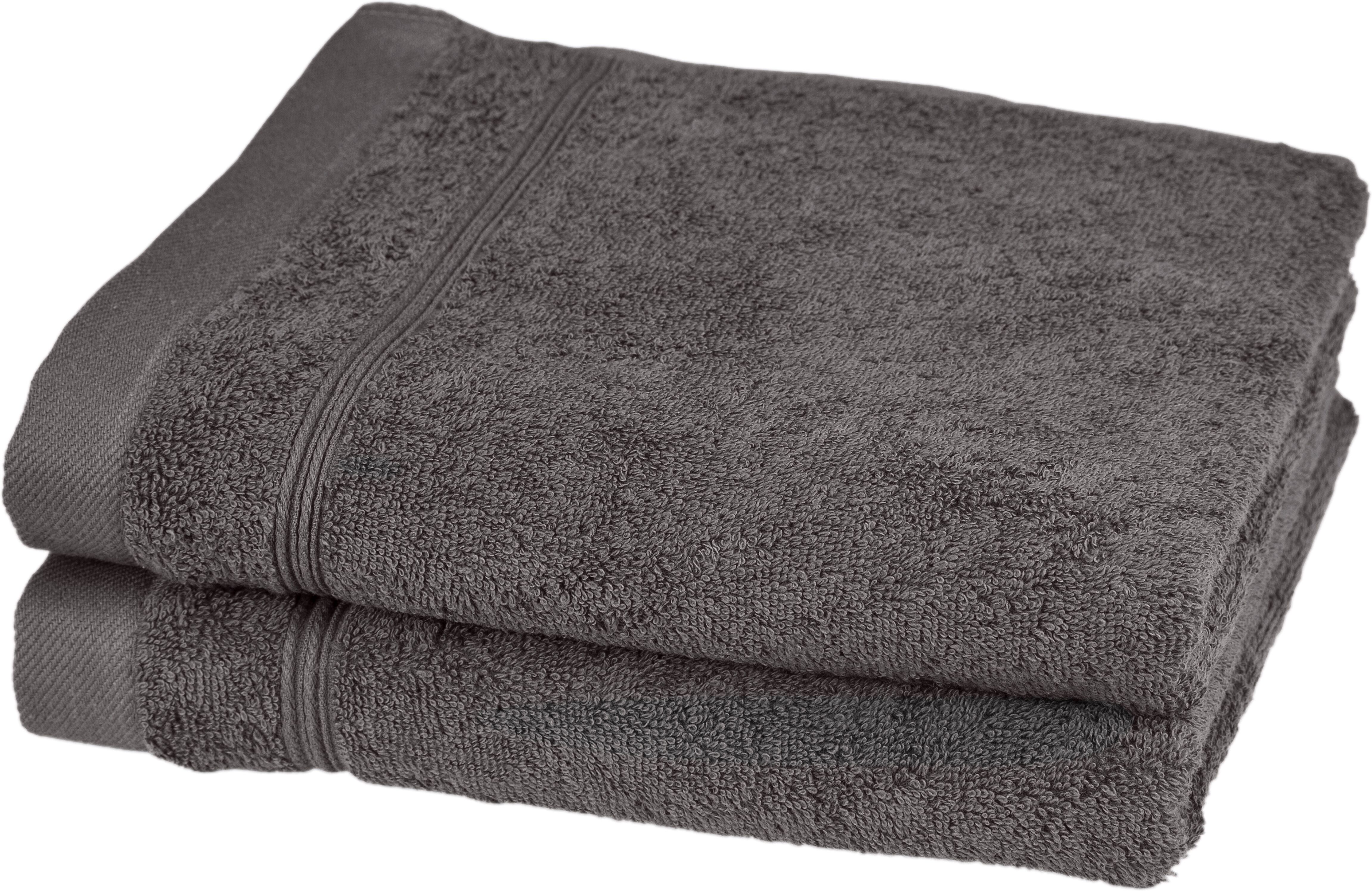 Handtücher ROSS "Rubin", grau (schiefer), B:50cm L:100cm, Frottier, Baumwolle, Handtücher, 100% Baumwolle