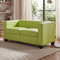 2er Sofa Couch Loungesofa Lille ~ Kunstleder, hellgrün